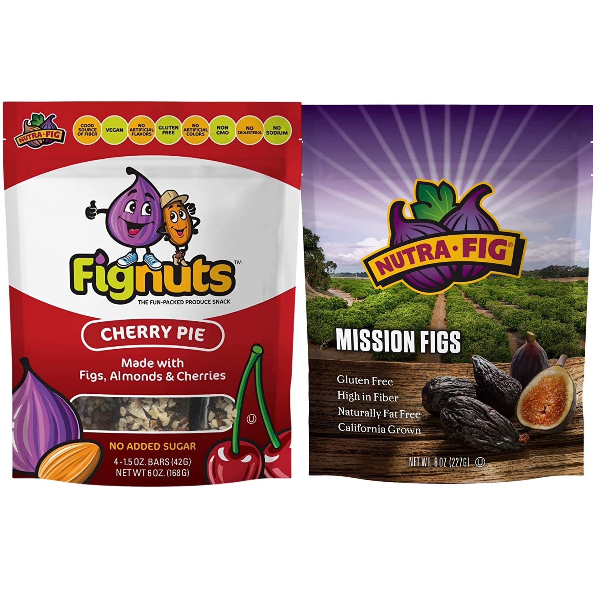Buy Nutra Fig Dried Black Mission Figs & FigNuts Fig Bars No Added