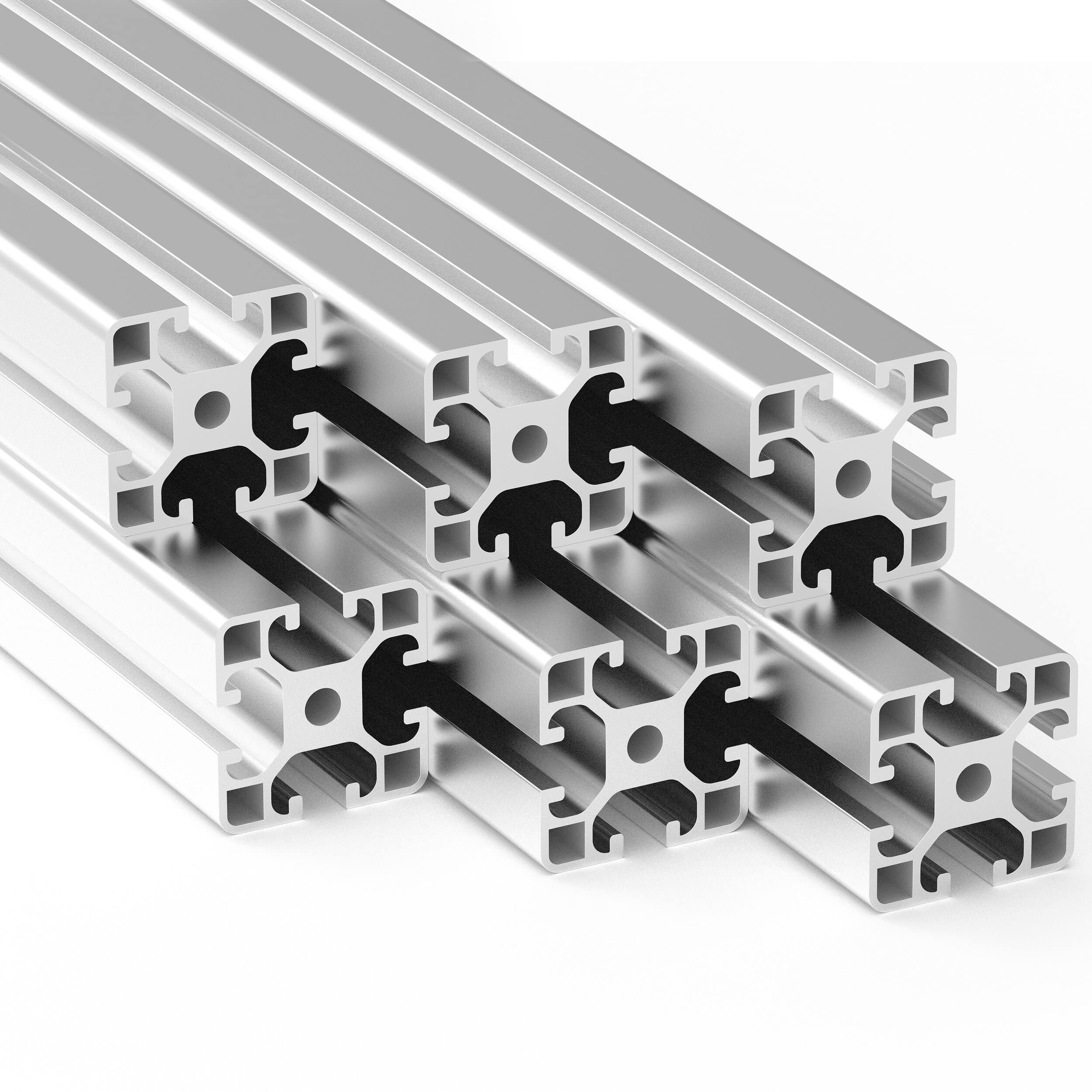 KLAK 40 - Aluprofil 6 Stück 40x40mm 2m System-, Konstruktionsprofil Nut 8