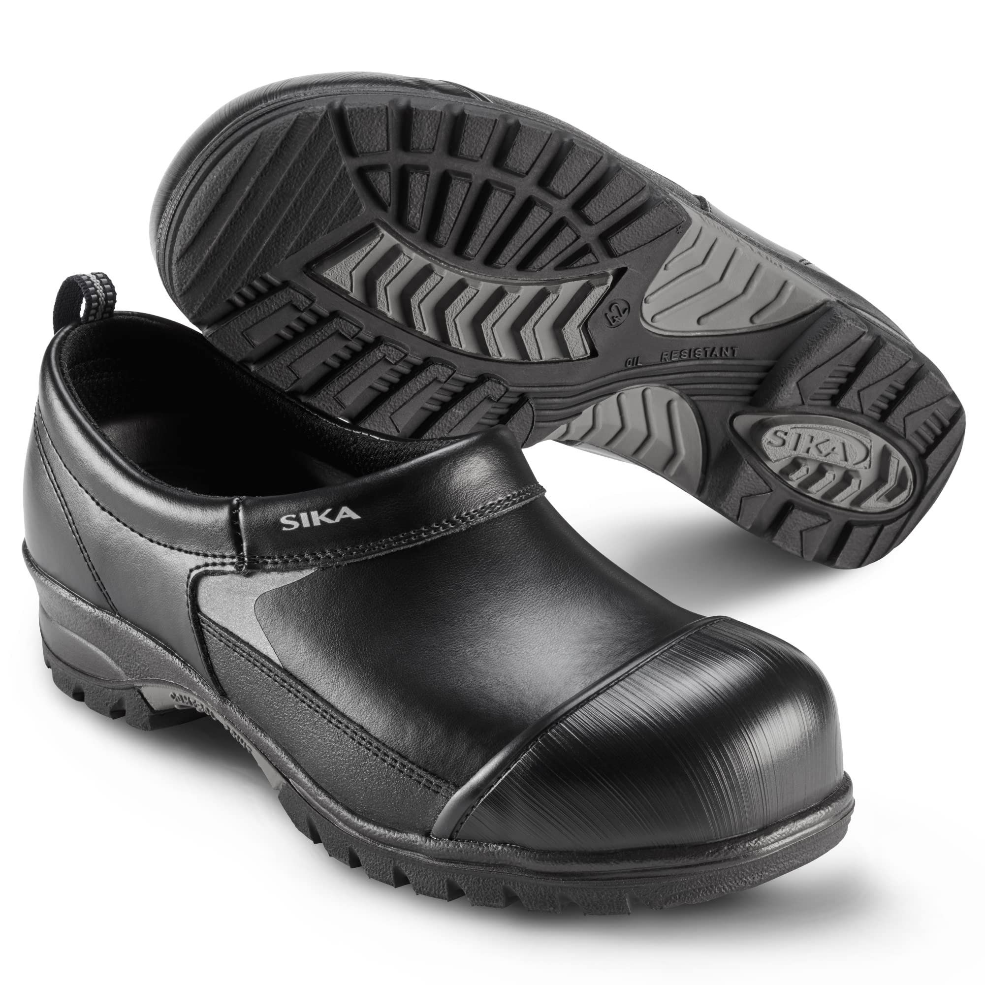SIKA Super zuecos cerrados con cápsula de aluminio y fibra de entresuela, negro, S3 + SRC