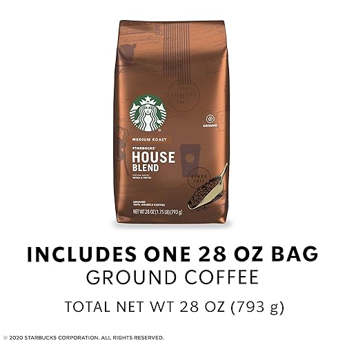 Vista 223 de Starbucks Pike Place Roast - Café molido con tostado medio, 100 % Arábica, 1 bolsa (28 onzas)