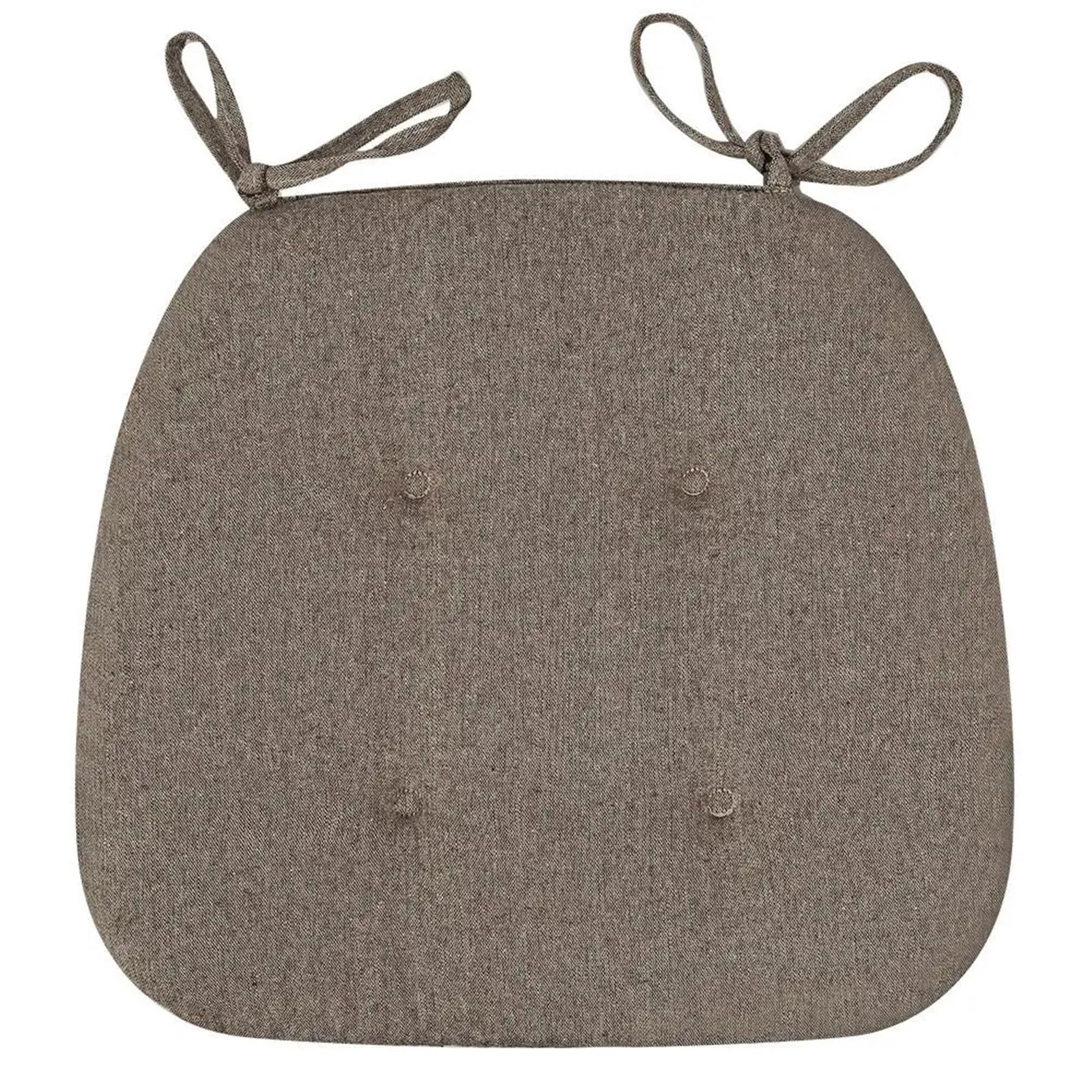 Garden Cushions 1pc Cotton Linen Breathable Cushion Winter Dining Chair(Coffee)