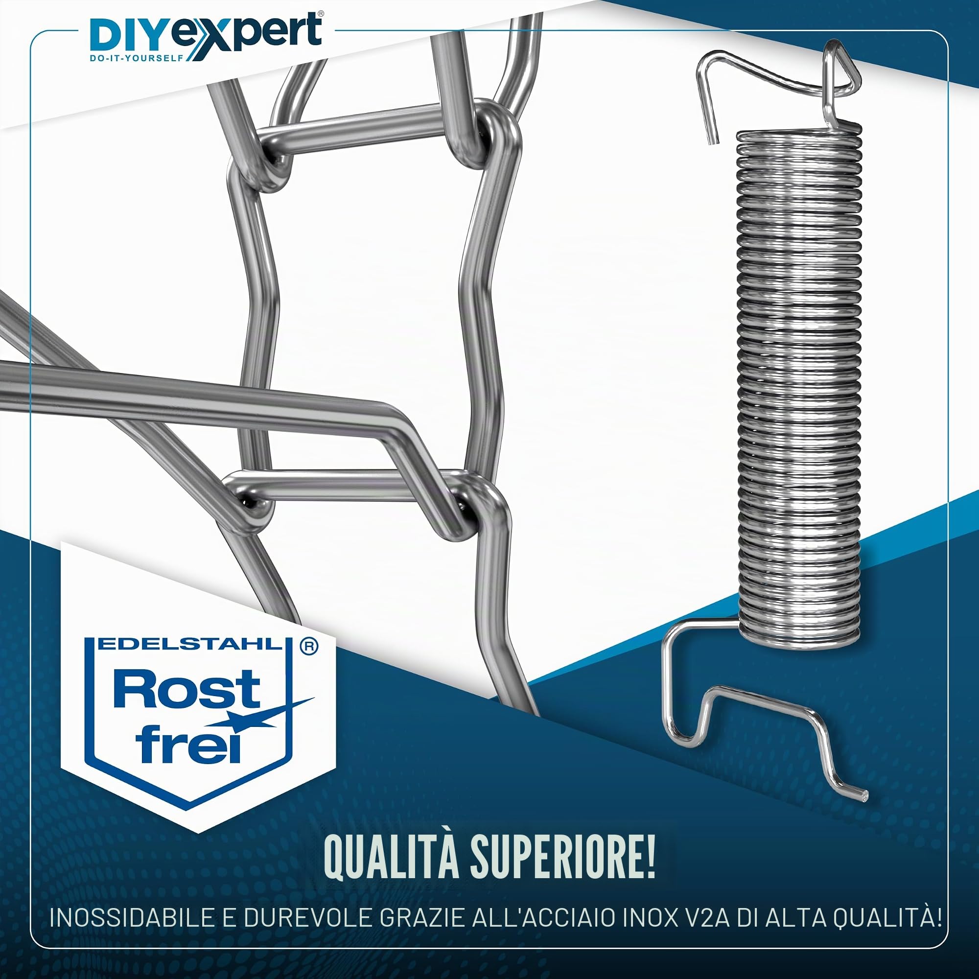 DIYexpert protezione antisalita per pluviali in acciaio inox, 5 pezzi, barriera contro faine, procioni e gatti