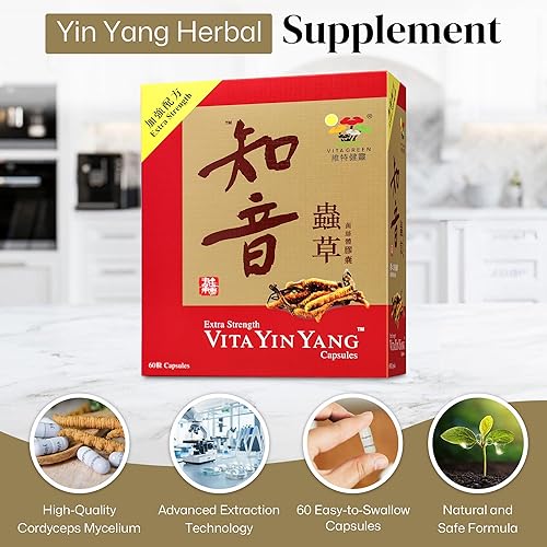 Miniatura 7 de Vita Green Paquete de cápsulas de micelio Cordyceps de hongos Reishi Lingzhi Yin Yang Cordyceps