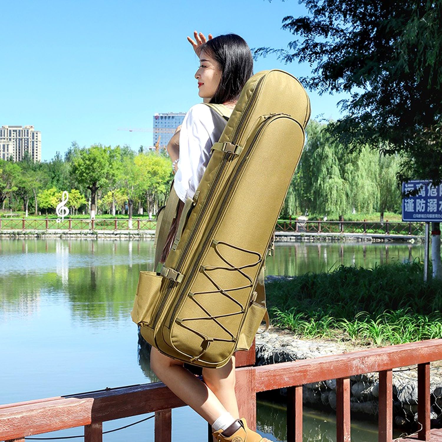 Bolsa Táctica De Escopeta 39" 47" Bolsa Larga para Escopeta Bolsa para Doble Rifle, Bolsa De Pistola Larga Táctica con Correa para El Hombro Ajustable para Armas Airsoft