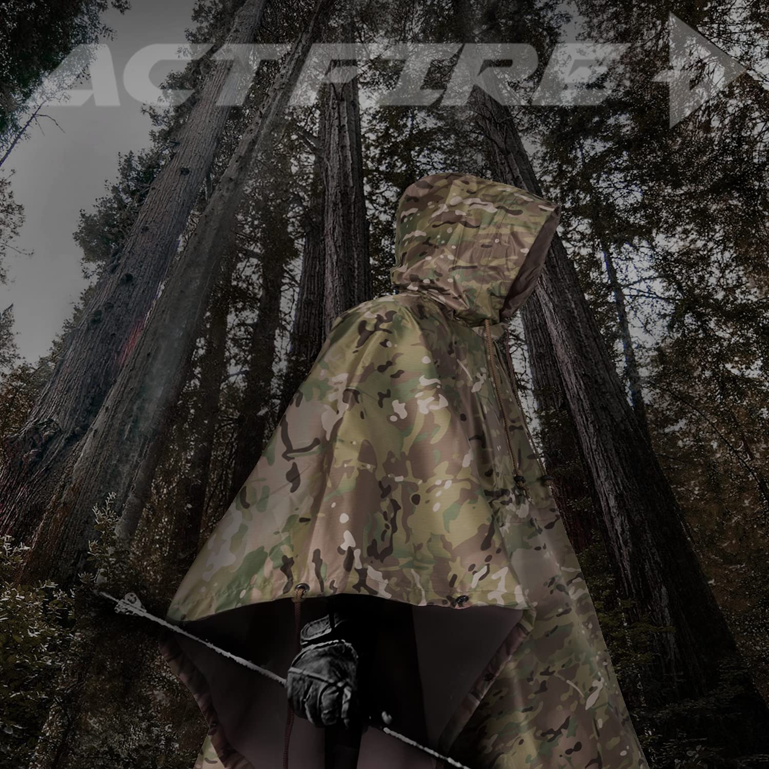 Buy ACT FIRE Military Army Tactical Poncho W/P20000mm Military Grade