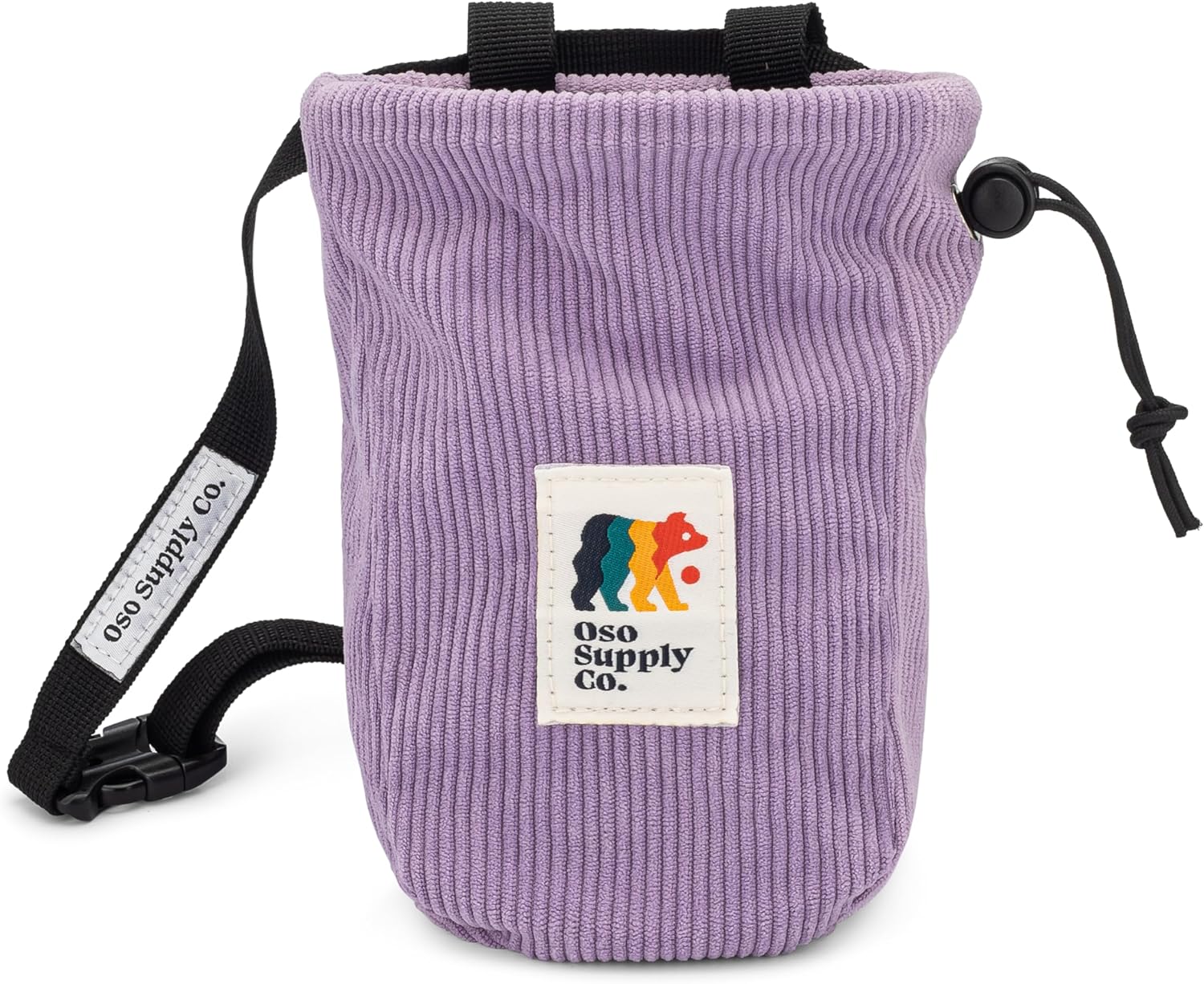 Oso Supply Co - Vintage Corduroy Climbing Chalk Bag for Rock Climbing & Bouldering with Zipper Pocket, Brush Loop & Adjustable Belt - Perfect Gear for Indoor Gym and Outdoors