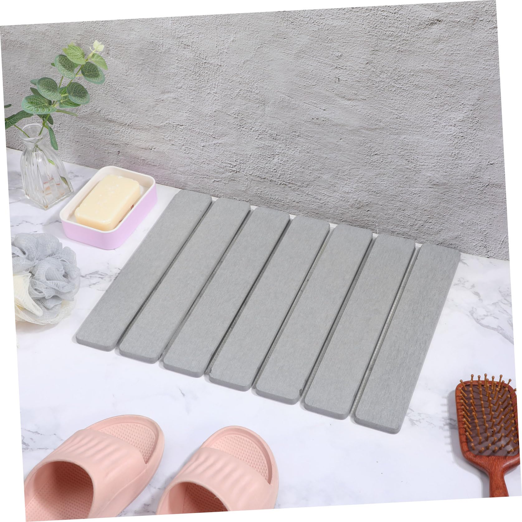 Küchenabtropfmatte und Faltbarer Struktur aus Kieselgur mit Schneller Absorption Rutschfeste Küchentrockenmatte zum Geschirr Trocknen für Arbeitsplatten