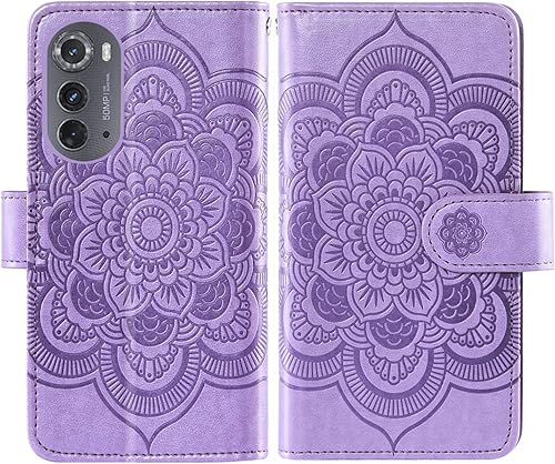 Miniatura 6 de Asuwish Funda para teléfono Motorola Moto Edge 2022MotoEdge 5G UW 2022 con protector de pantalla de vidrio templado y tarjetero abatible, accesorios