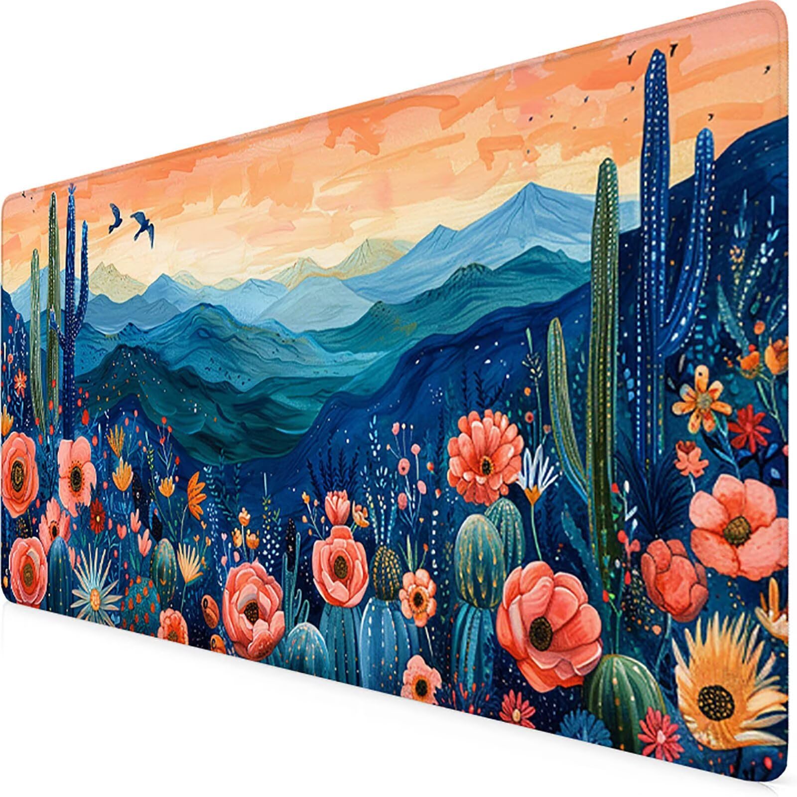 Paesaggio Tappetino Mouse Gaming xxl 1000 x 500 mm, Tappetino Scrivania Colore Con Bordi Cuciti, Presa Stabile su Superfici Lisce, Impermeabile Antiscivolo Mouse Pad per Gaming Accessori Regalo f2-65