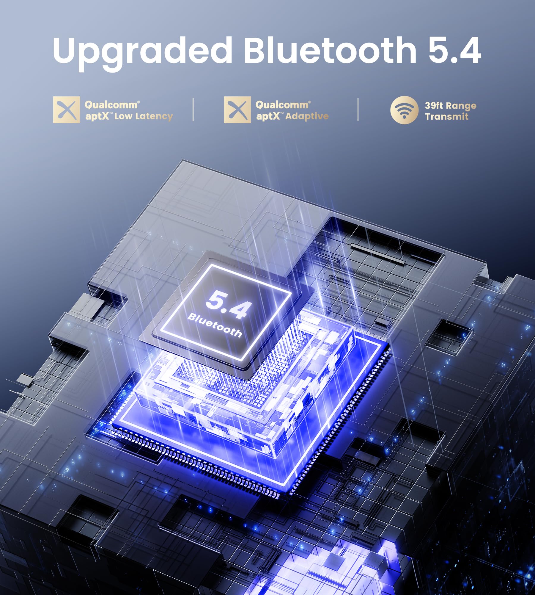Unikalna konstrukcja odbiornika nadajnika Bluetooth 5.4 z Qualcomm aptX Adaptive do podwójnych słuchawek AirPods, gniazdo Aux 3,5 mm i adapter Bluetooth USB C do samolotu/telewizora/PS5/siłowni
