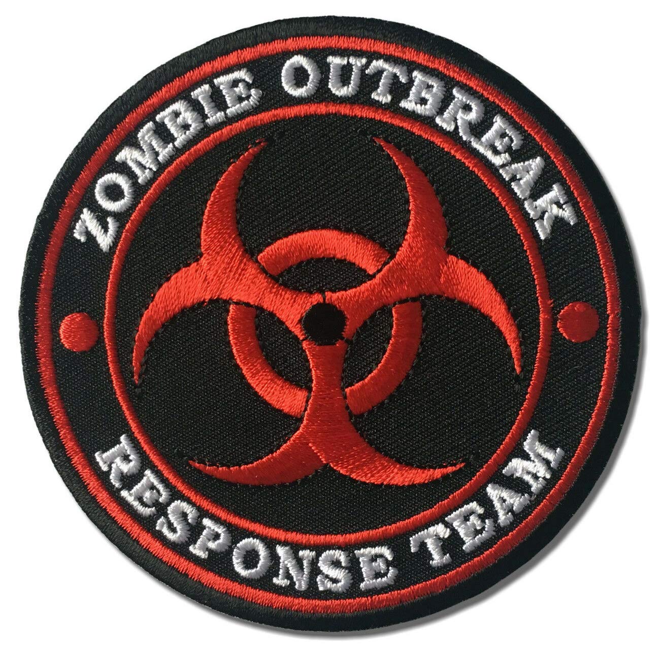 Embroidered Zombie Outbreak Response Team Red Iron on Patch