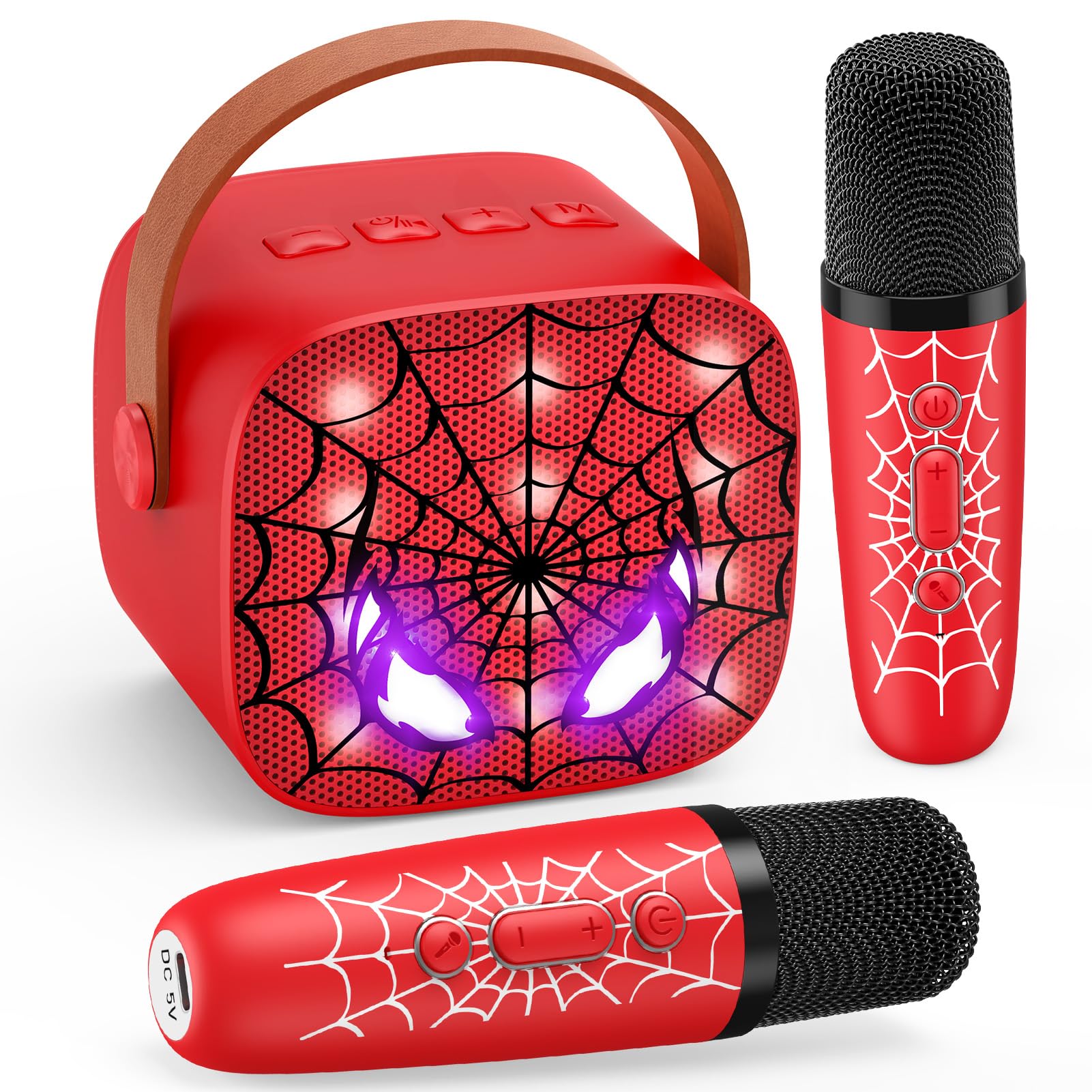 Braxel Regalo Bambino 3-12 Anni Maschio, Karaoke per Bambini con 2 Microfono Wireless Karaoke Giocattolo Bambino Microfono Bluetooth Regalo Natale Canta Tu Giochi Bambini 3-12 Anni