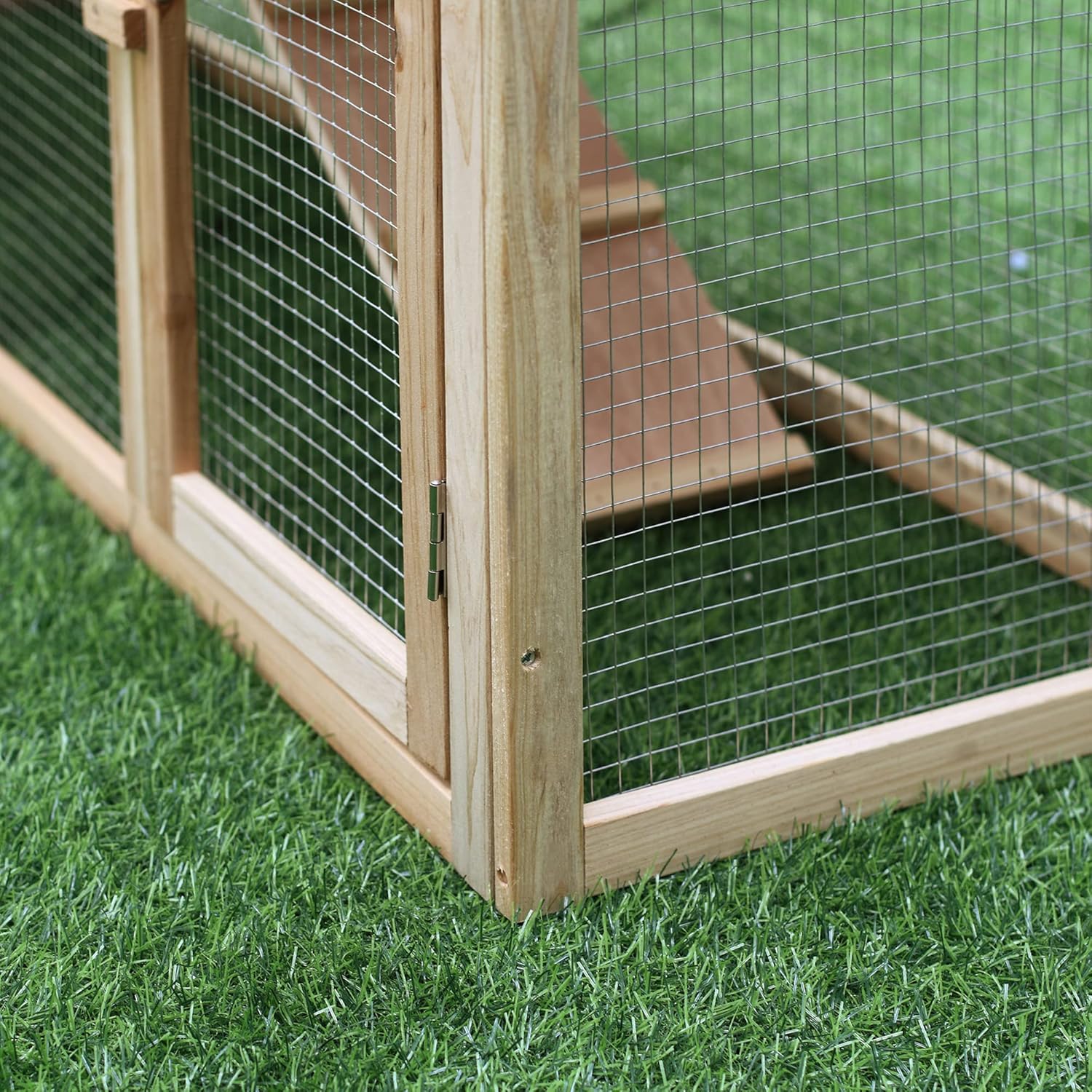 Buy PawHut Large Rabbit Hutch Outdoor Materials Safer for Pets & ClimateFriendly, Big Rabbit