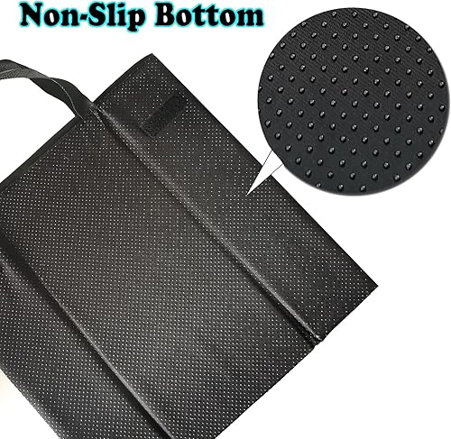 Miniatura 5 de Pozico Cojín de asiento portátil para gradas, asiento ligero plegable con respaldo para deportes al aire libre y conciertos al aire libre