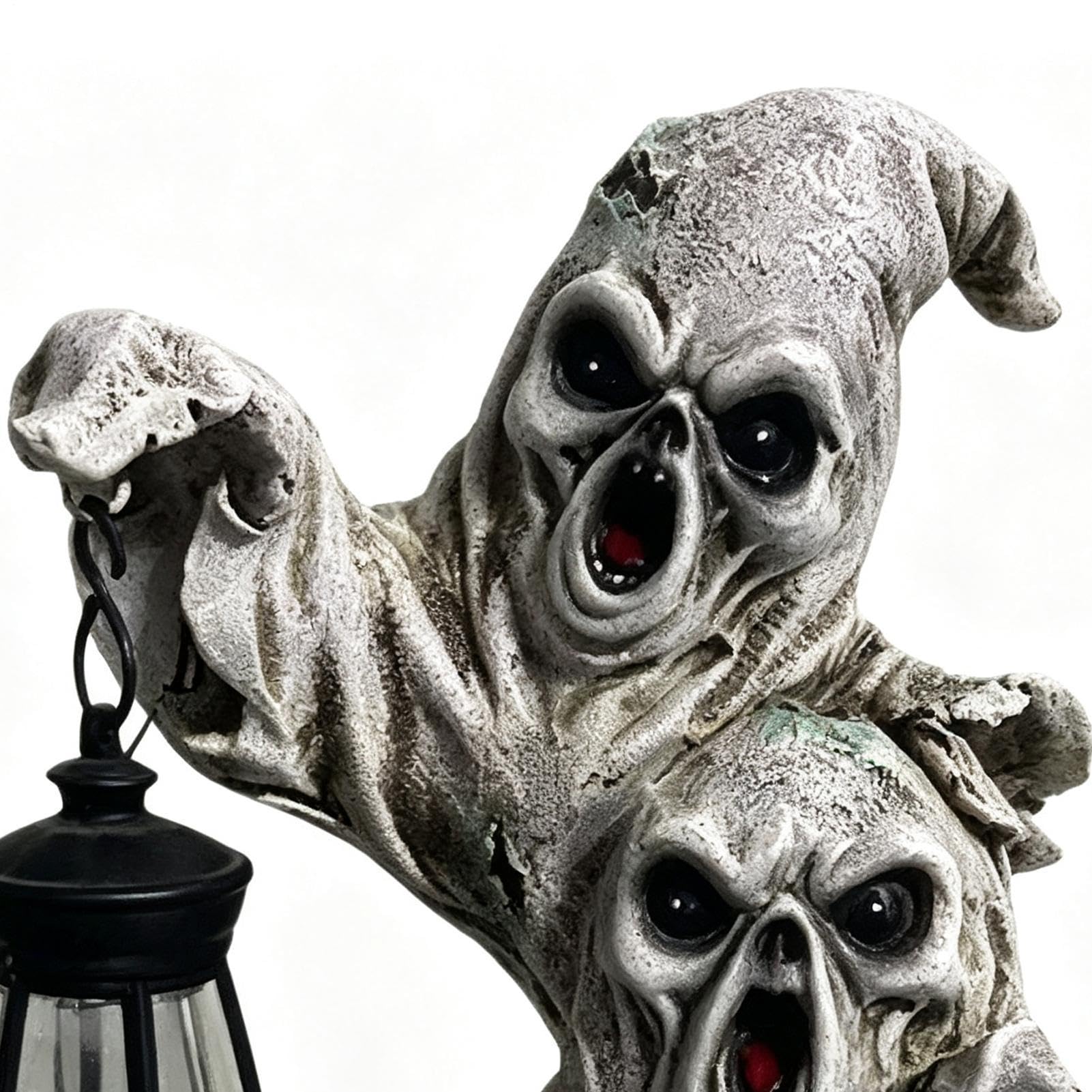 Lampe solaire fantôme en résine effrayante pour Halloween