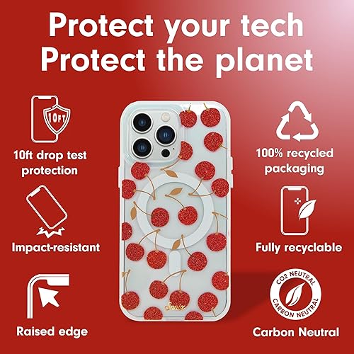 Miniatura 4 de Sonix Funda para iPhone 14 Pro Max Compatible con MagSafe Probada contra caídas de 10 pies Cereza en la parte superior