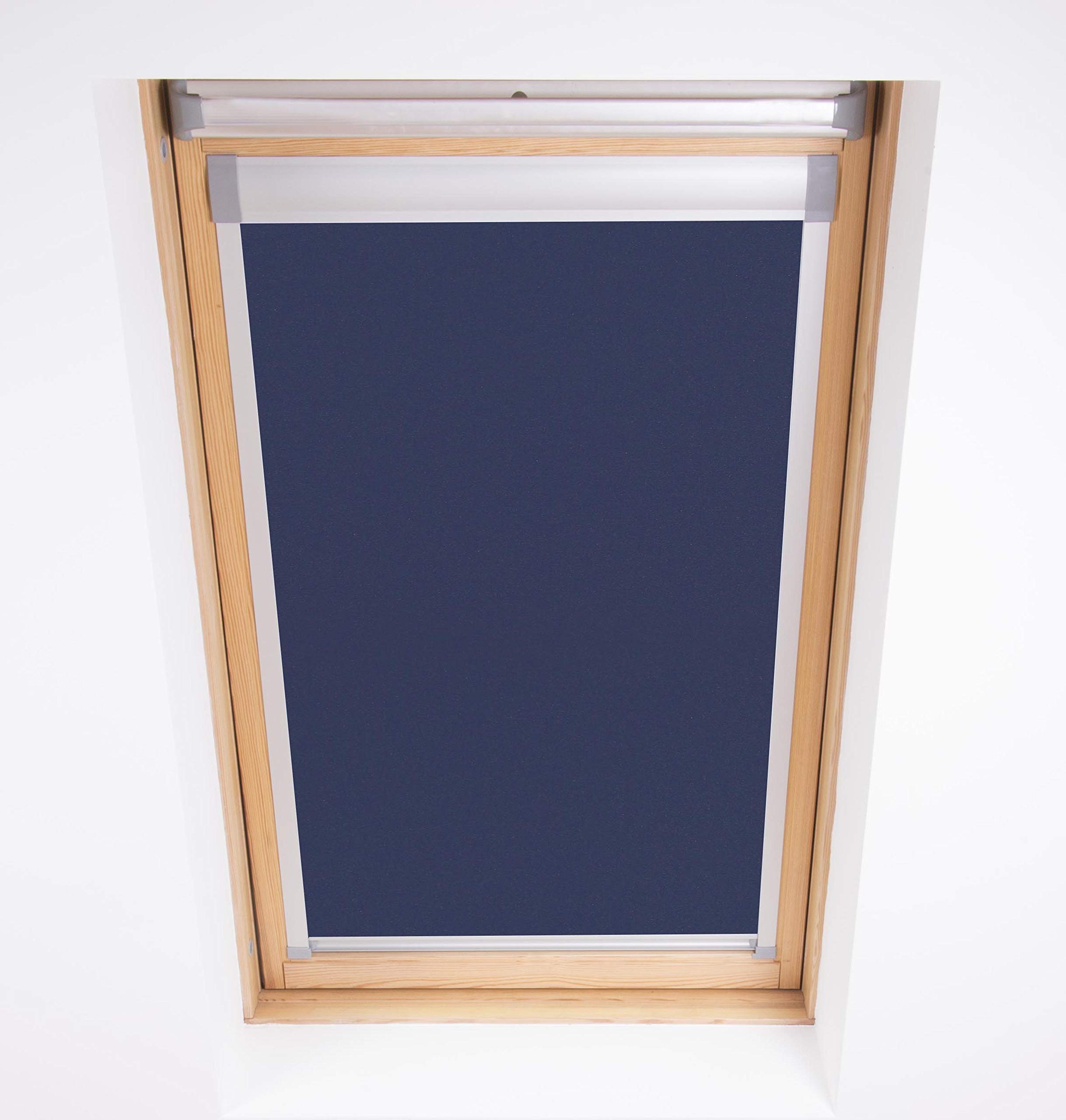 Ambition Blinds Online Navy Blackout Roller Blind For Dakstra Windows (M4a, )