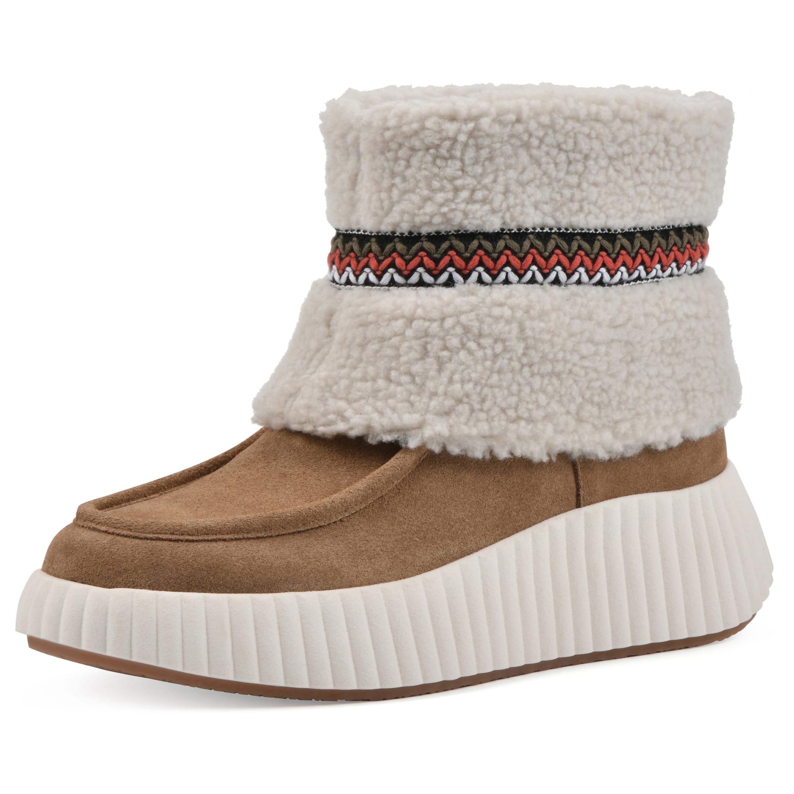 WHITE MOUNTAIN Women's Digital Platform Faux Fur Bootie