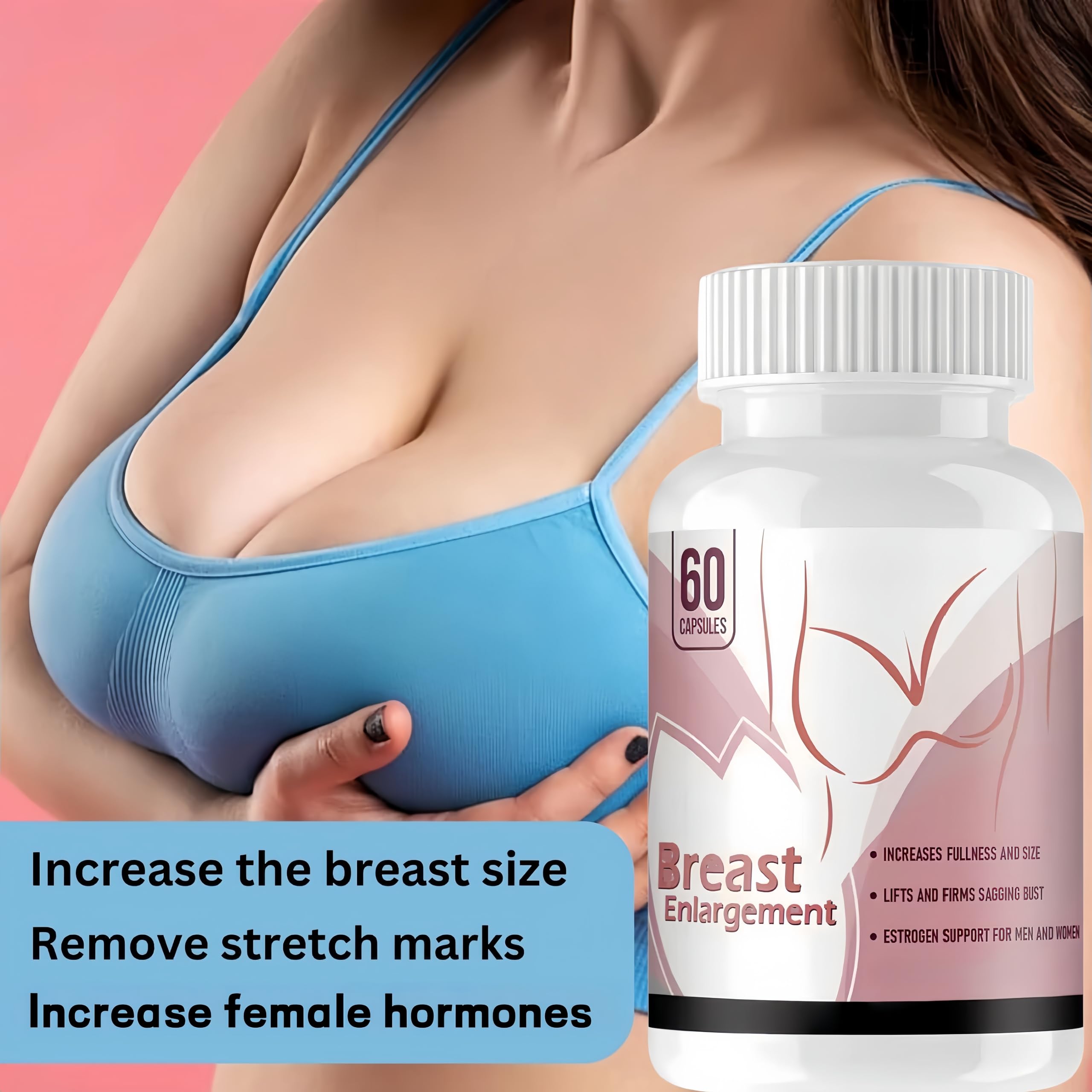 Cápsulas para Agrandar los Senos, Adelgazar la Cintura, Agrandar las Caderas y Promover el Rápido Crecimiento de las Nalgas