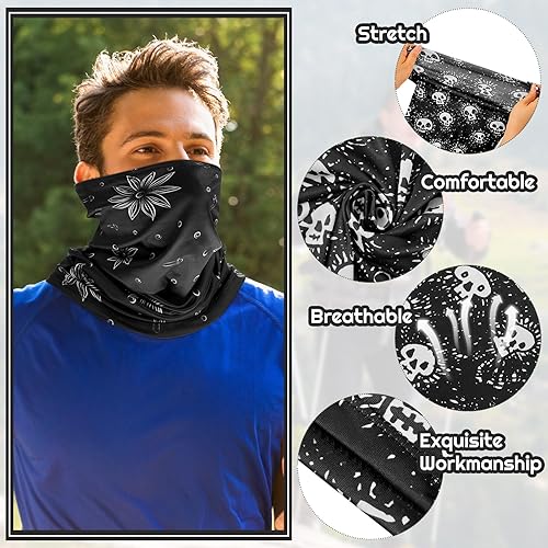 Vista 3 de Tarpop 20 cubrebocas tipo bandana sin costuras, bandana para el cuello y la cabeza, cubrebocas transpirable