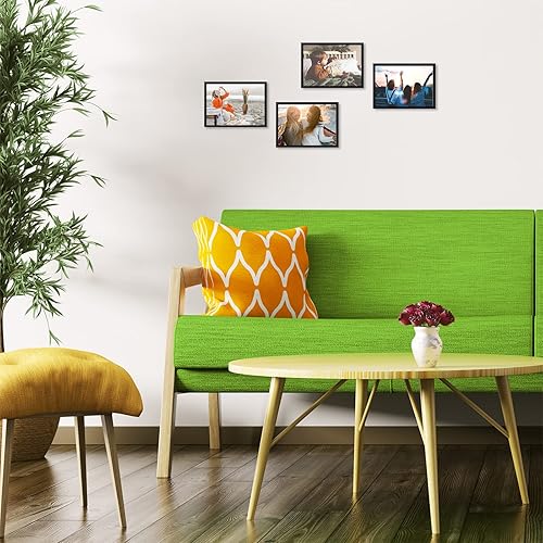 Miniatura 7 de Golden State Art - Marcos de fotos de metal de 5 x 7 con paspartú para fotos de 4 x 6 - Juego de marcos de fotos de aluminio de 4 a 5 x 7 pulgadas