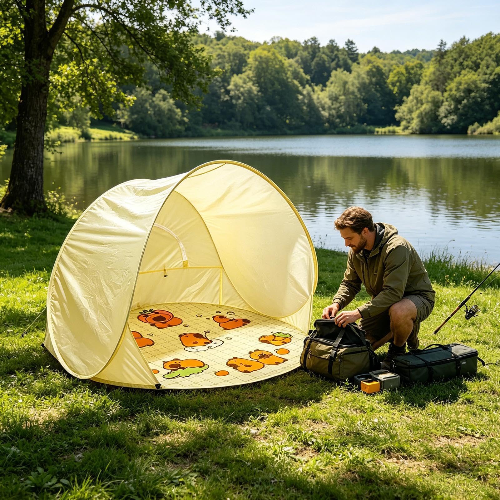 Schronienie namiotu plażowego, baldachim przeciwsłoneczny, przenośna pomoc outdoorowa o stabilnej konstrukcji, urządzenie kempingowe dla dzieci, nastolatków, dorosłych, rodziców, kamperów, wędkarzy