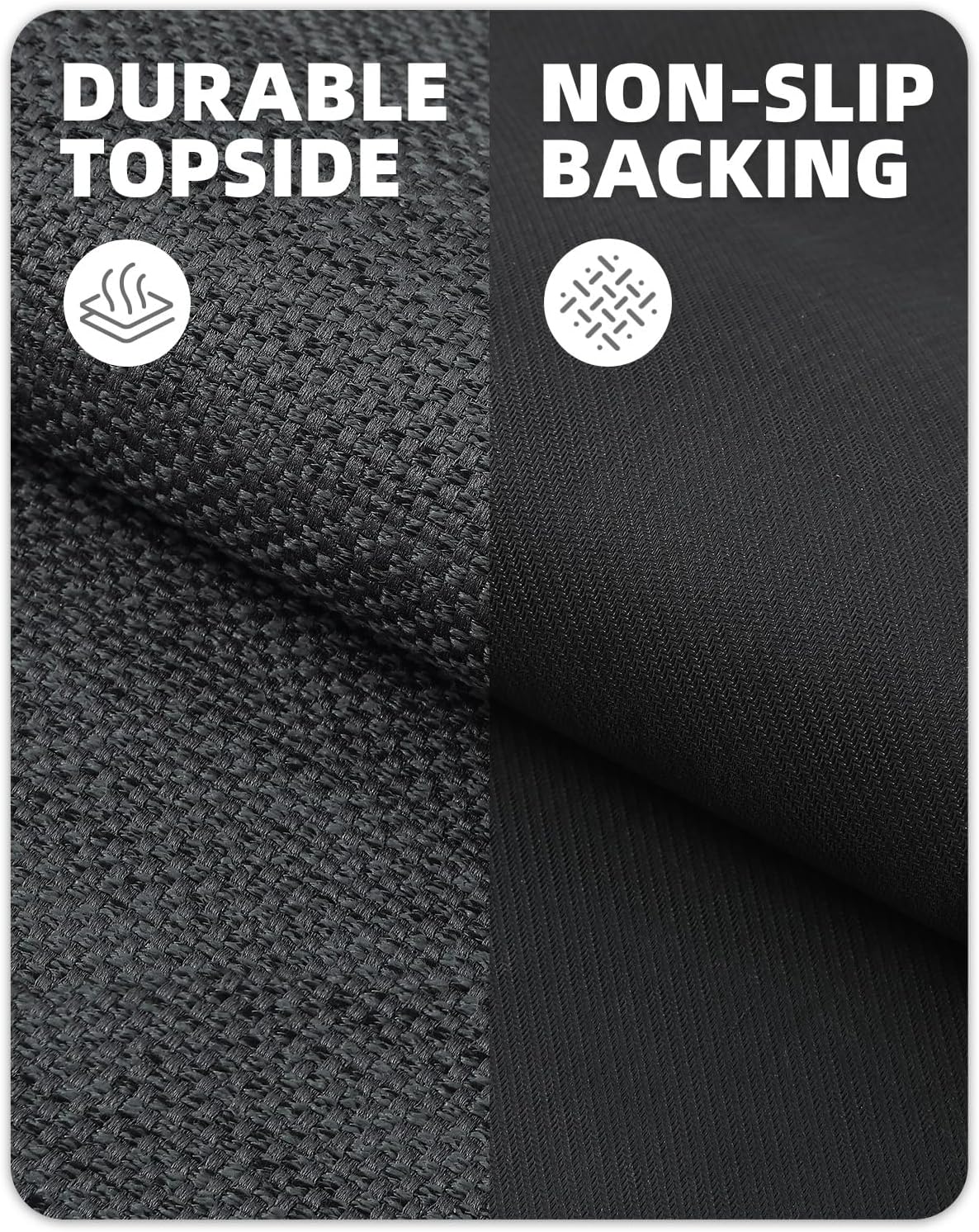 Color&Geometry Washable Kitchen Floor Mats Set,Extra Long Absorbent Non Slip Kitchen Runner Rug for Front Sink, Laundry, Hallway, 24"x36"+24"x72", Grey