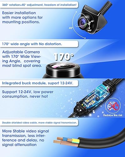 Miniatura 3 de Cámara de retrocesovista frontal IP69K Cámara inversa