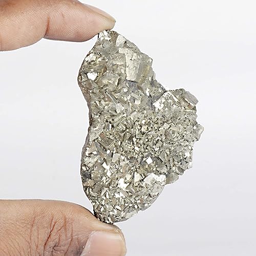Miniatura 3 de GEMHUB Pirita dorada natural de 649.50 quilates de piedra preciosa suelta de cabina áspera para la fabricación de joyas, Gema, pirita de hierro