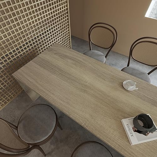 Miniatura 2 de JSEVEM Papel tapiz de madera de roble gris claro de 16 x 354 pulgadas de grosor, papel de contacto de grano de madera marrón claro gris y marrón