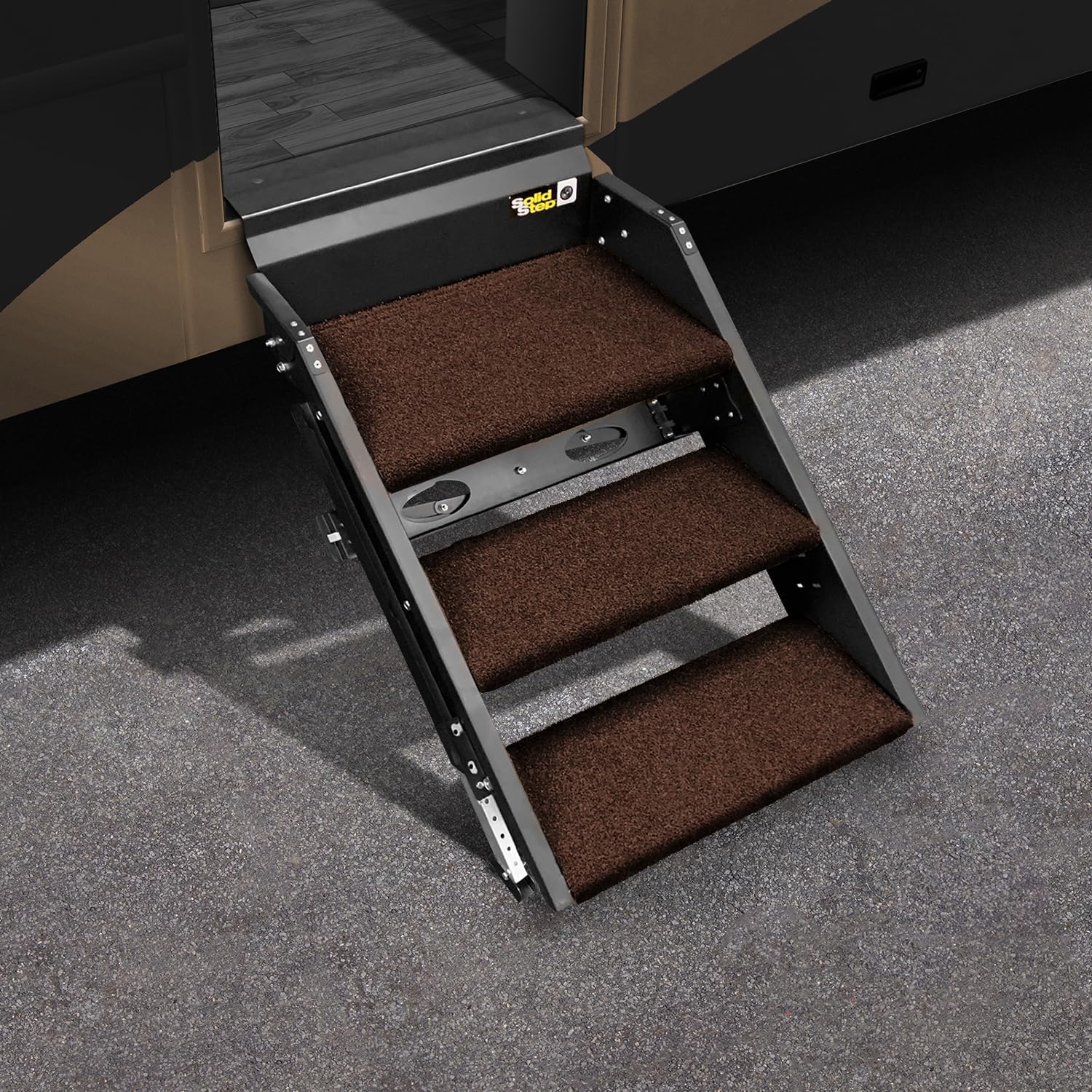 Prest-O-Fit 2-0293 Trailhead Step Rug 24.125 in. W (3 Pc Set) Fits Lippert Solid Step 3 Step - Grizzly Brown