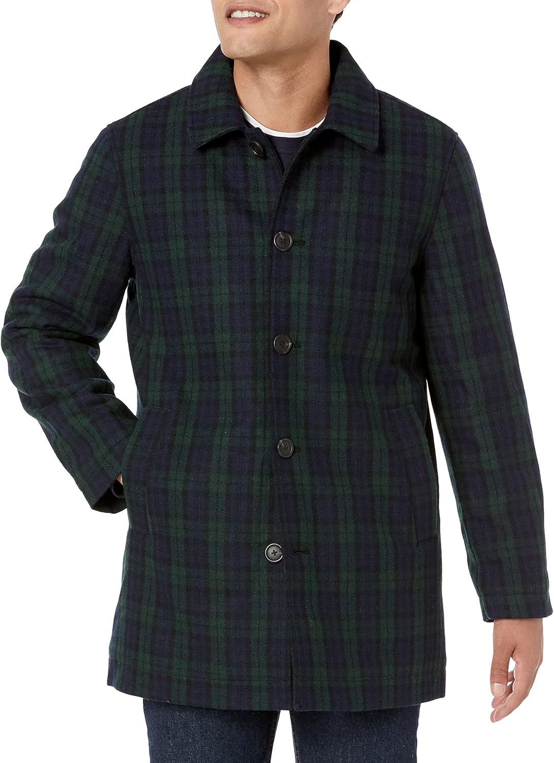  Essentials Men's Wool Blend Heavyweight Car Coat : Clothing, Shoes & Jewelry