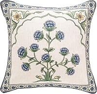 Vista 41 de patdrea Fundas de almohada de diseño floral vintage para sofá, fundas de almohada de lino marrón amarillo con patrón de pájaro y rosa, cojín