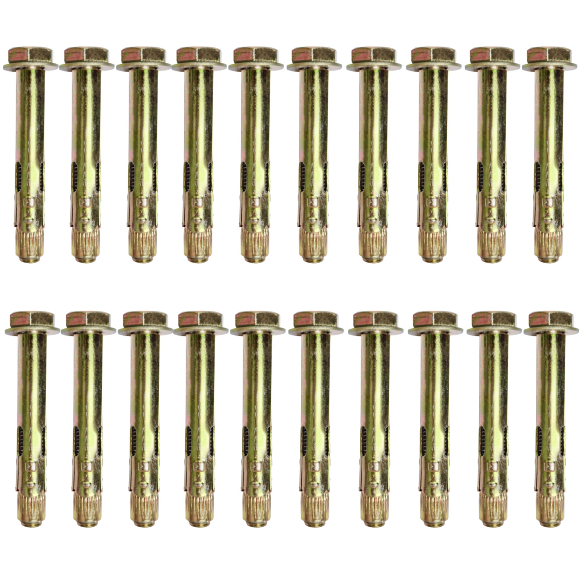 YKUKIZEE 20Pcs Anchor Sleeve Bolts M12x100 mm, Heavy Duty Expansion Screw Bolts