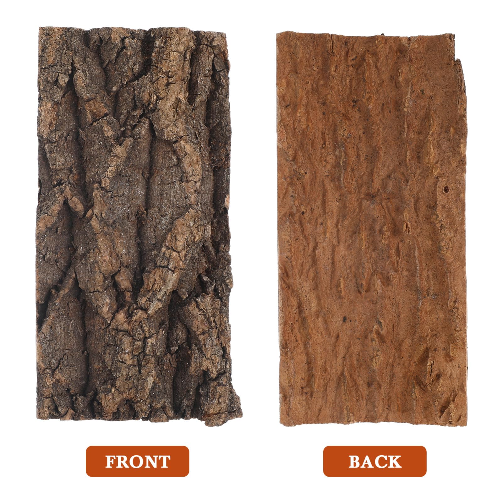 DOITOOL Indoor Terrarium Bark Decoration 7.87X4.13 Inch Reptile Tank Background Natural Cork Vivarium Accessories for Gecko Snake Lizard Habitat Wall - Image 4