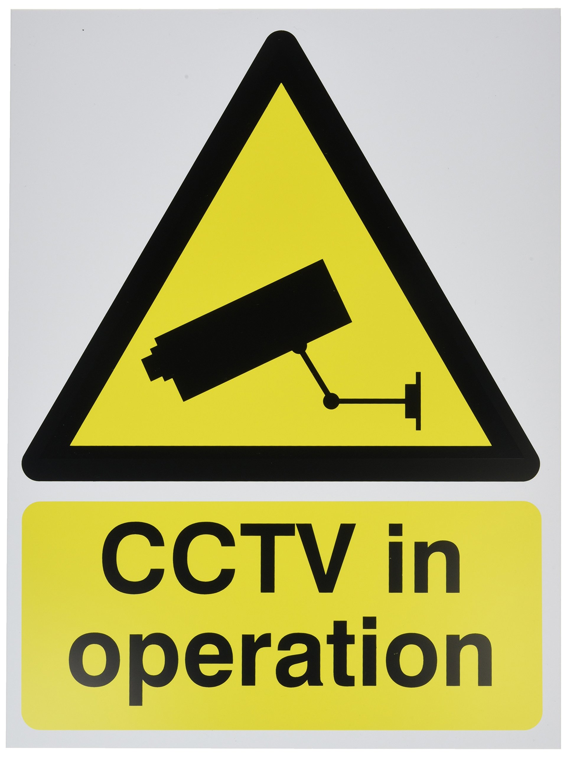 SIGNSLAB CTV3B/R Warning Sign "CCTV In Operation", PVC, 400 mm x 300 mm