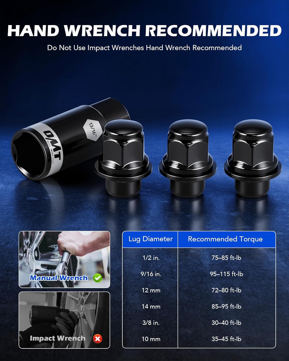 Orion Motor Tech M12x1.5 Lug Nuts, 12x1.5mm Mag Wheel Lug Nuts Compatible with Toyota Camry RAV4 Highlander Corolla Tacoma 4Runner Prius Sienna, Set of 24