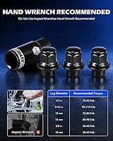 Vista 6 de Orion Motor Tech Tuercas de llanta M12x1.5, tuercas de rueda Mag de 0.472 x 0.059 in compatibles con Toyota Camry RAV4 Highlander Corolla Tacoma