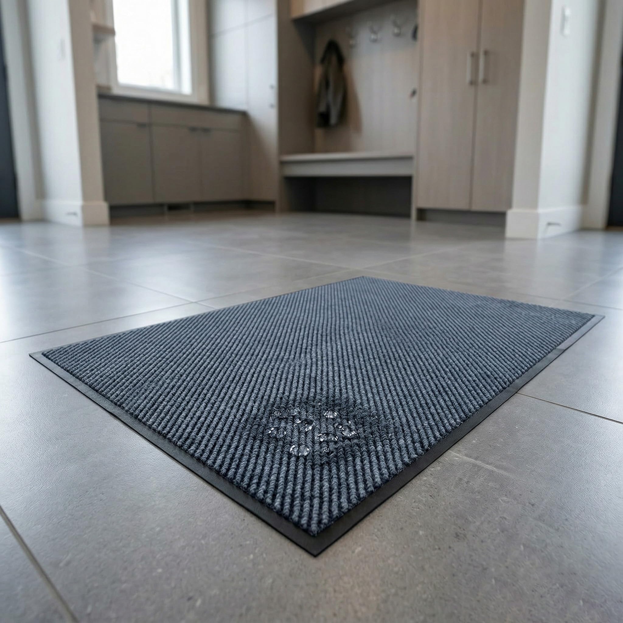 Heavy Duty Doormat for High Traffic Entryways Rug All Weather Door Floor Mat with Ultra Grip PVC Backing Non Slip Welcome Mat for Patio,Entry,Indoor Outdoor (Cold Gray, 24x72inch) — Amazon image 4