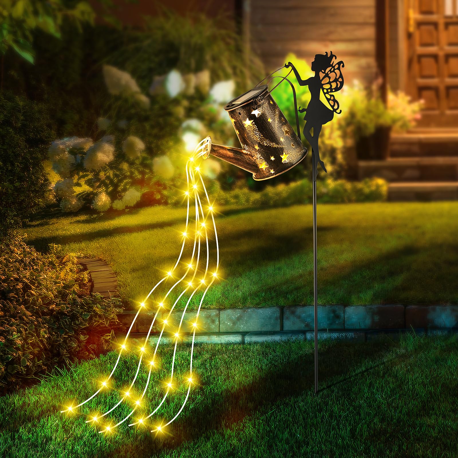 Arrosoir Avec Lumières, Lampes Solaires Pour Décoration De Jardin, Grande Lanterne À Suspendre