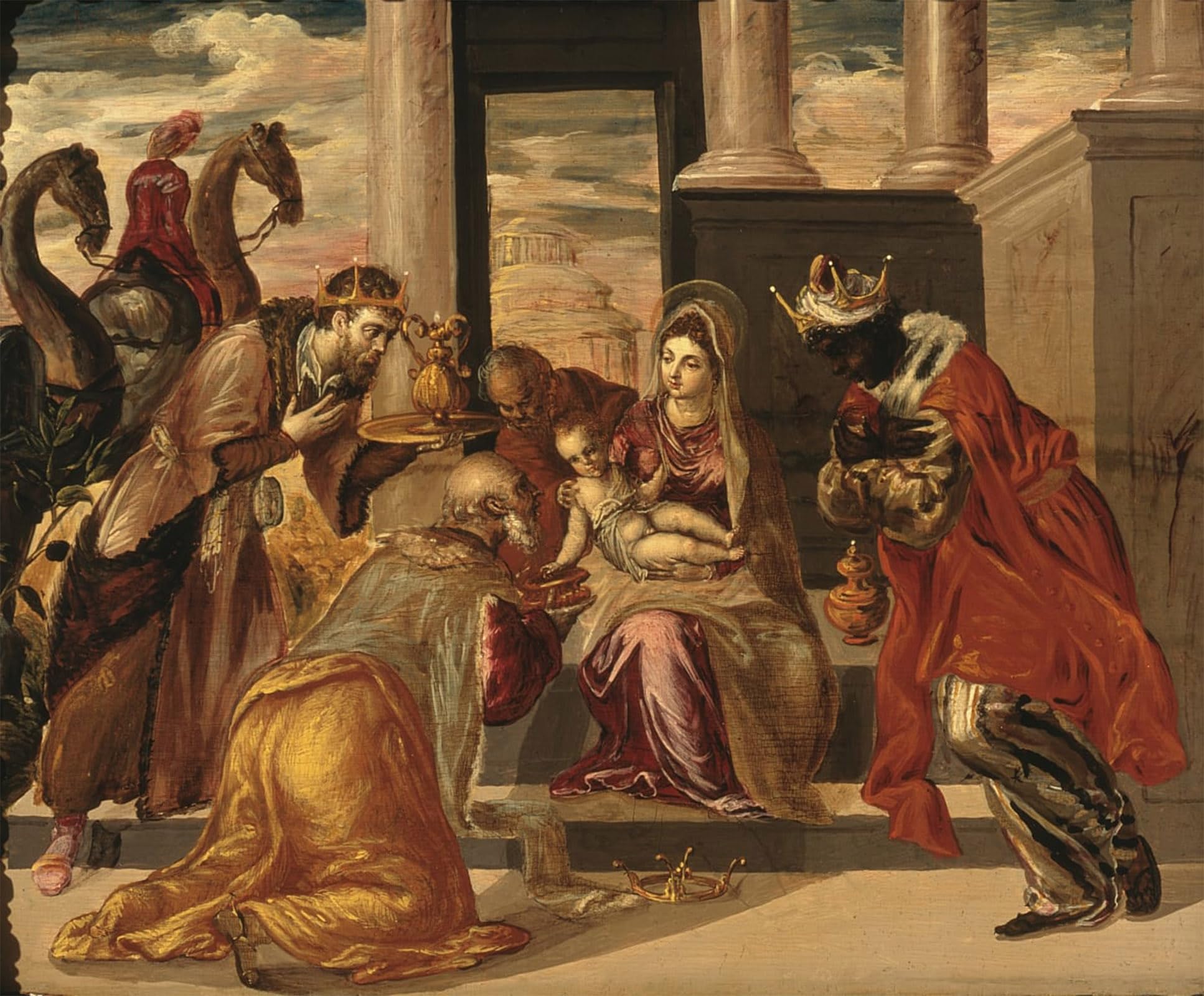 POSTERIIk Famous Animal Posters Vintage Picture Adoration of the Magi by El Greco Modern Wall Decor for Home Decor 60x90cm