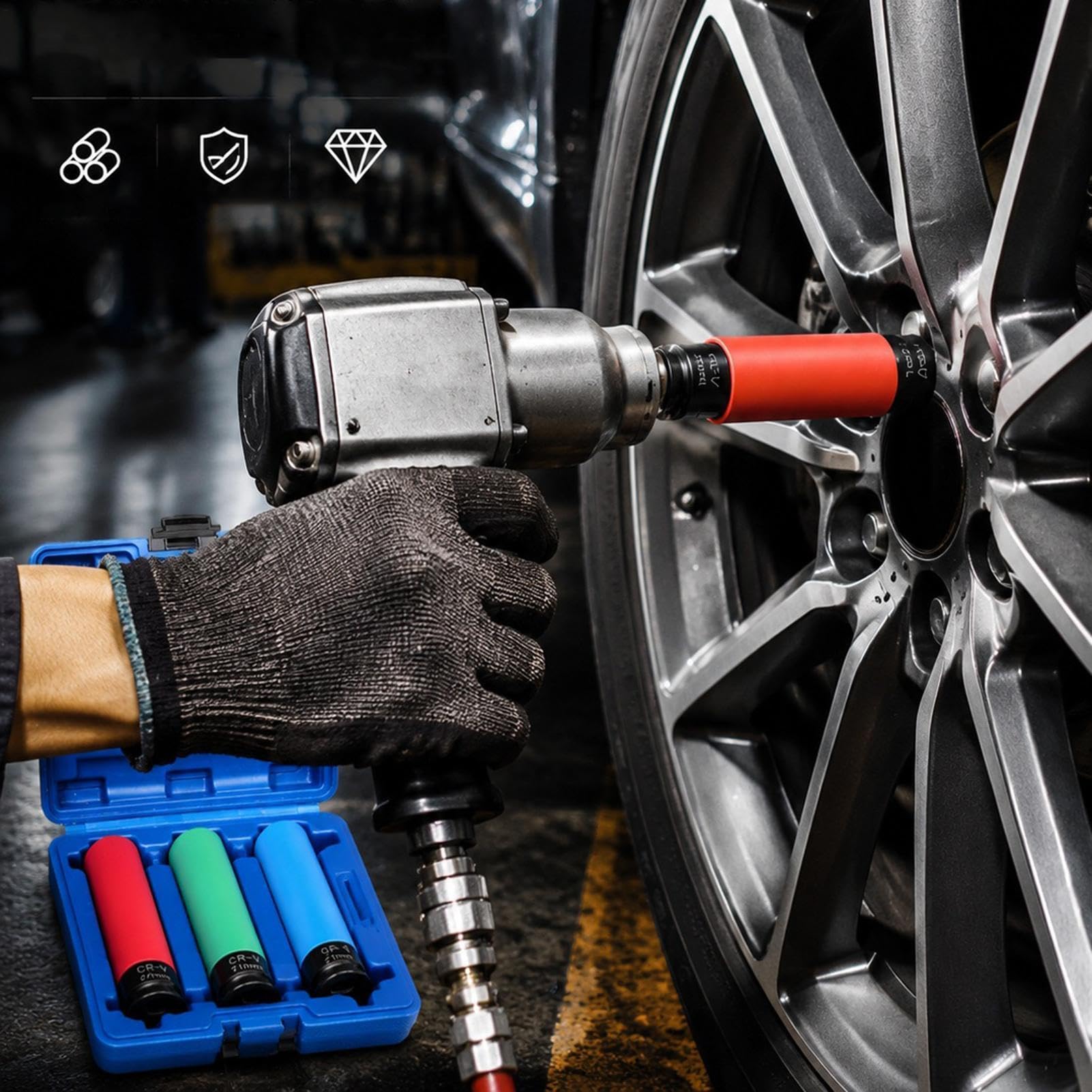 Steckschlüssel-Set, 1,3 cm (5,5 Zoll), farbiges Mechaniker-Handwerkzeug