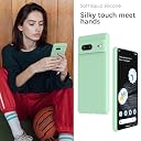 YATWIN Silicone Back Case for Google Pixel 7, Soft-Touch Phone Back Cover for Google Pixel 7 - Link Cyan gallery image