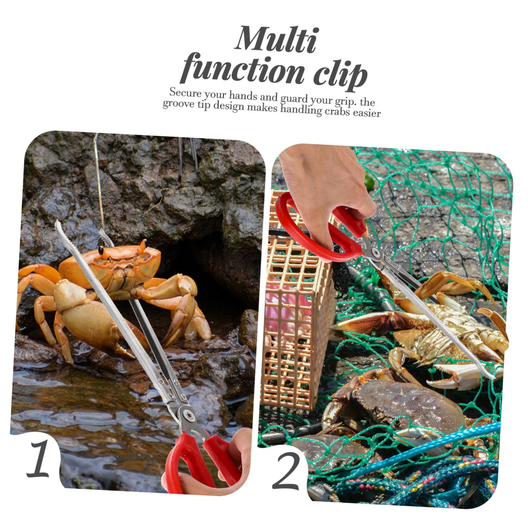 Acier Inoxydable Pince à Crabe Abs Multifonction Portable