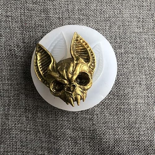 Miniatura 2 de angwang Molde, resina epoxi, dijes de gato, moldes de silicona, moldes de joyería de fundición de sphynx, gato, 3 ojos, cuernos de gatito, cabeza de