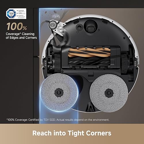 Miniatura 5 de DREAME Robot aspirador y trapeador X50 Ultra White con vacío automático y trapeador autolimpiante, succión de 20,000 Pa, evitar obstáculos y
