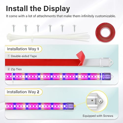 Miniatura 4 de iPower Tiras de luz LED de 20 W de espectro completo para plantas de interior con temporizador de encendidoapagado automático de 3612 horas 10