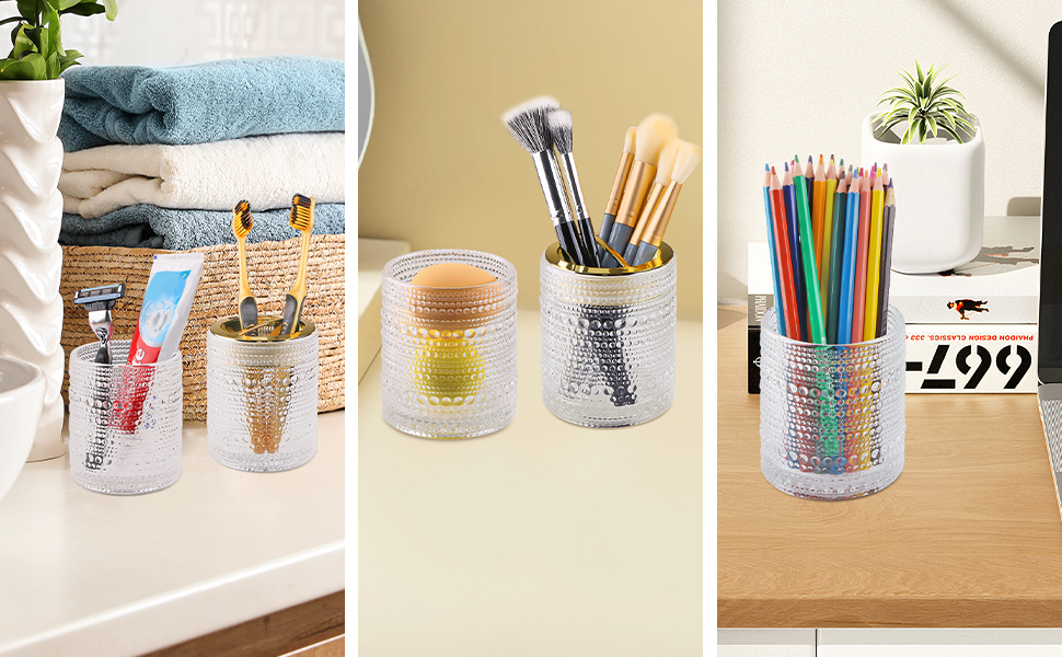 lorenzi Glass toothbrush pot ガラス歯ブラシ　ケース Glass Glass toothbrush pot with glass dome – Lorenzi Milano