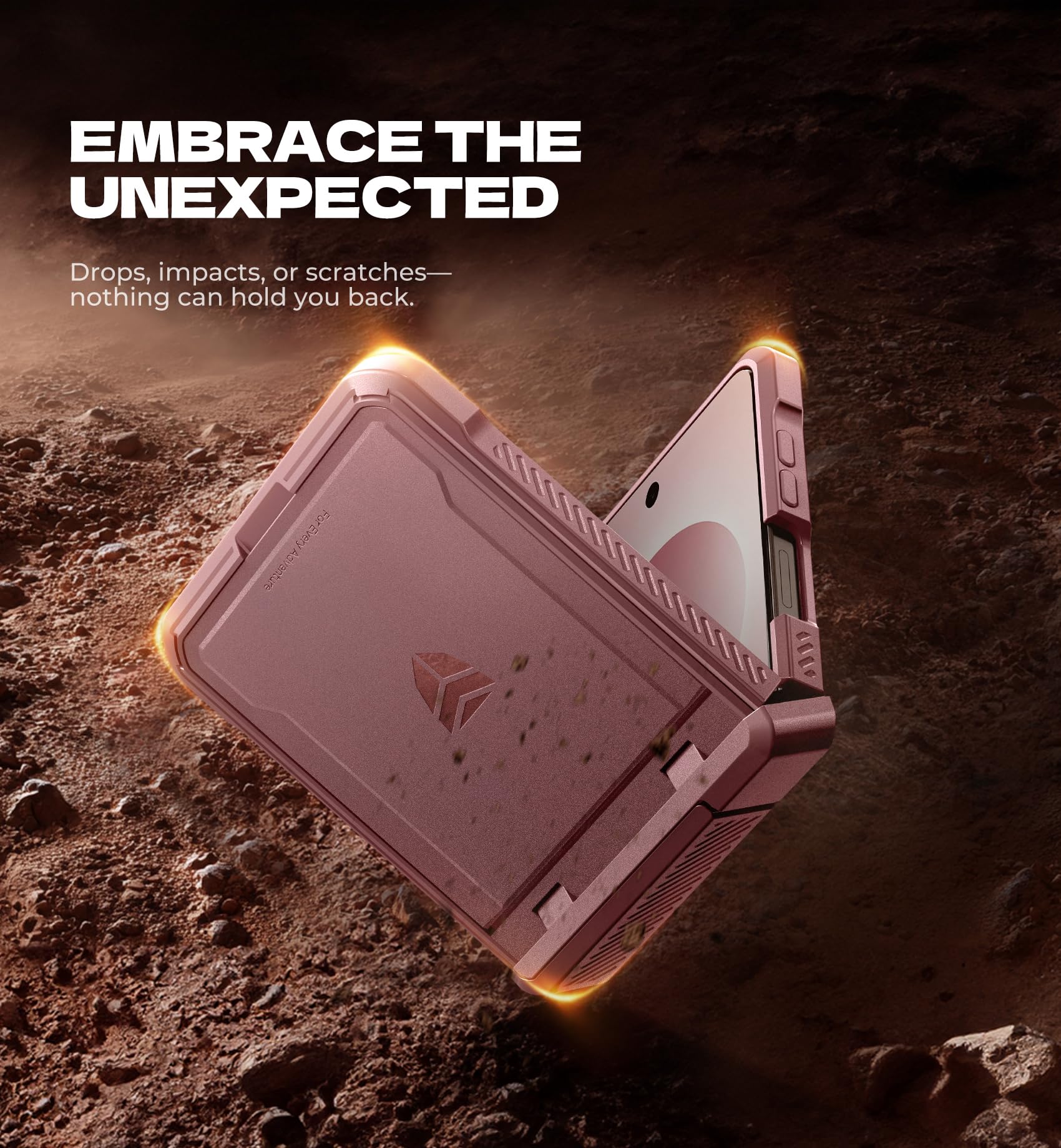 Dexnor Kompatibel mit Samsung Galaxy Z Flip 8 Hülle mit Dual-Ständern, Auto-Close-Scharnierschutz & Displayschutzfolie, Vollständige Robuste Stoßfeste Schutzhülle, Schwerer Bumper Case - Pink