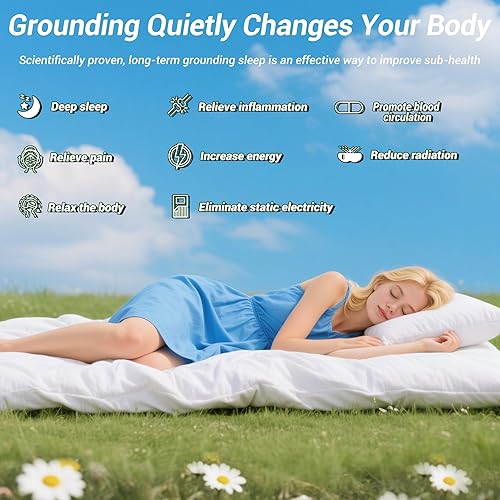 Miniatura 3 de Grounding Sheets Queen, 80% algodón orgánico + 20% fibra plateada, las sábanas de tierra pueden mejorar el sueño y la subsalud, sábanas